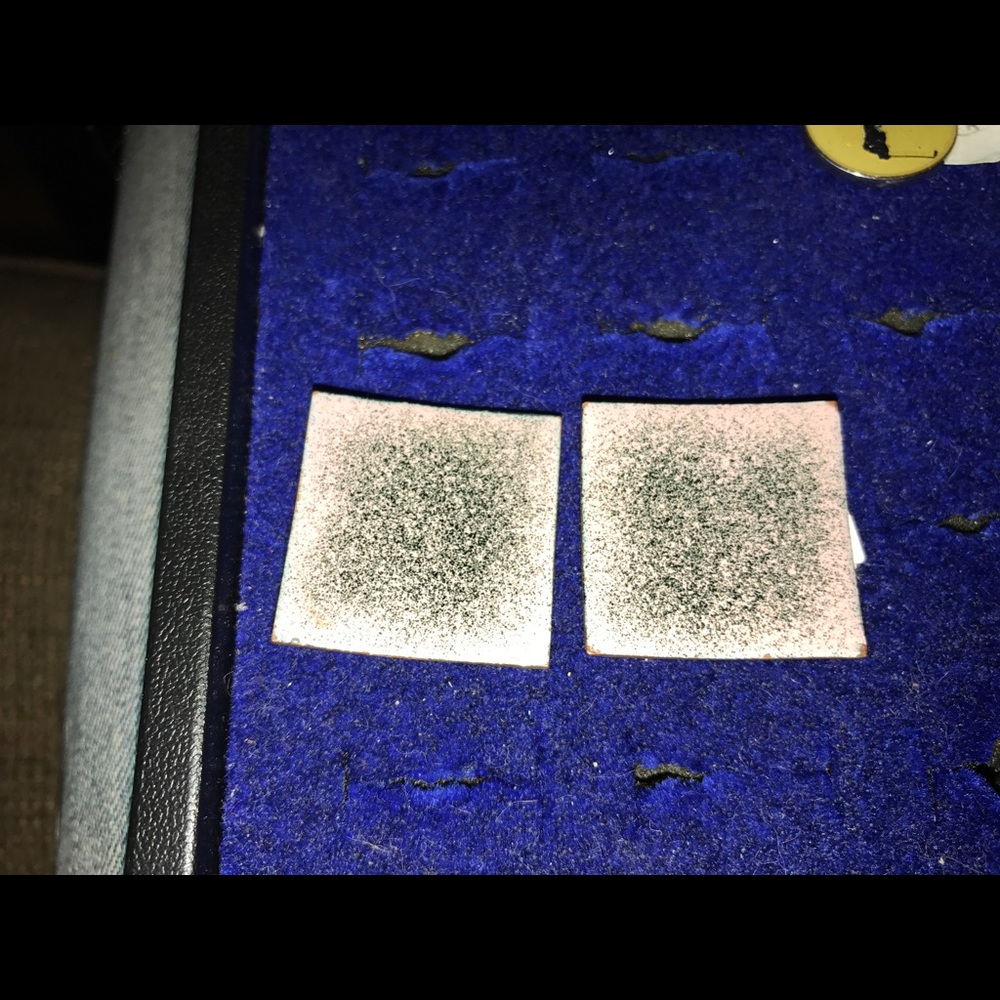 Vntg Copper ENAMEL Cuff Links